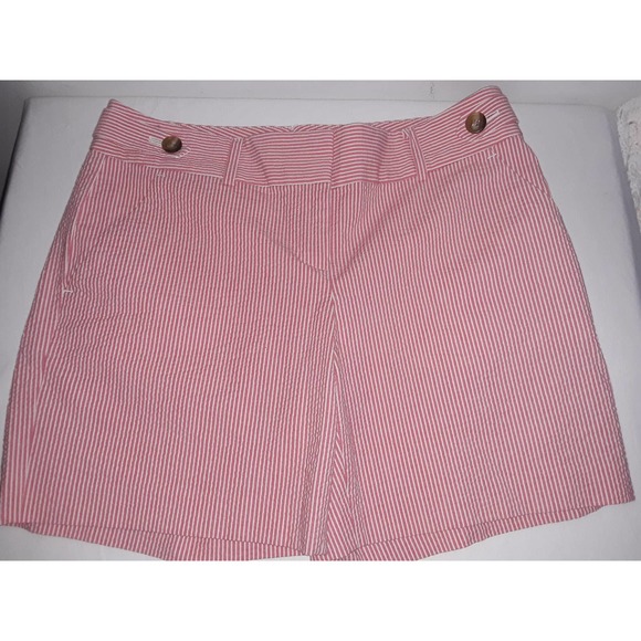 Ann Taylor Pants - Ann Taylor 00 Striped Seersucker Stretchy Casual Shorts Sz 00